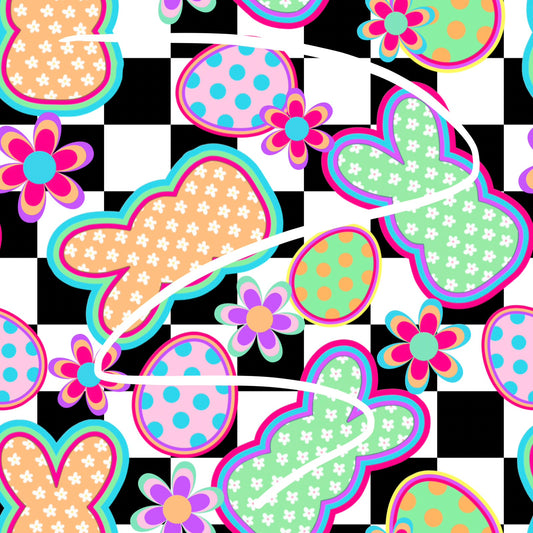 Groovy bunnies seamless