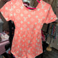 Peach boujee crossback romper