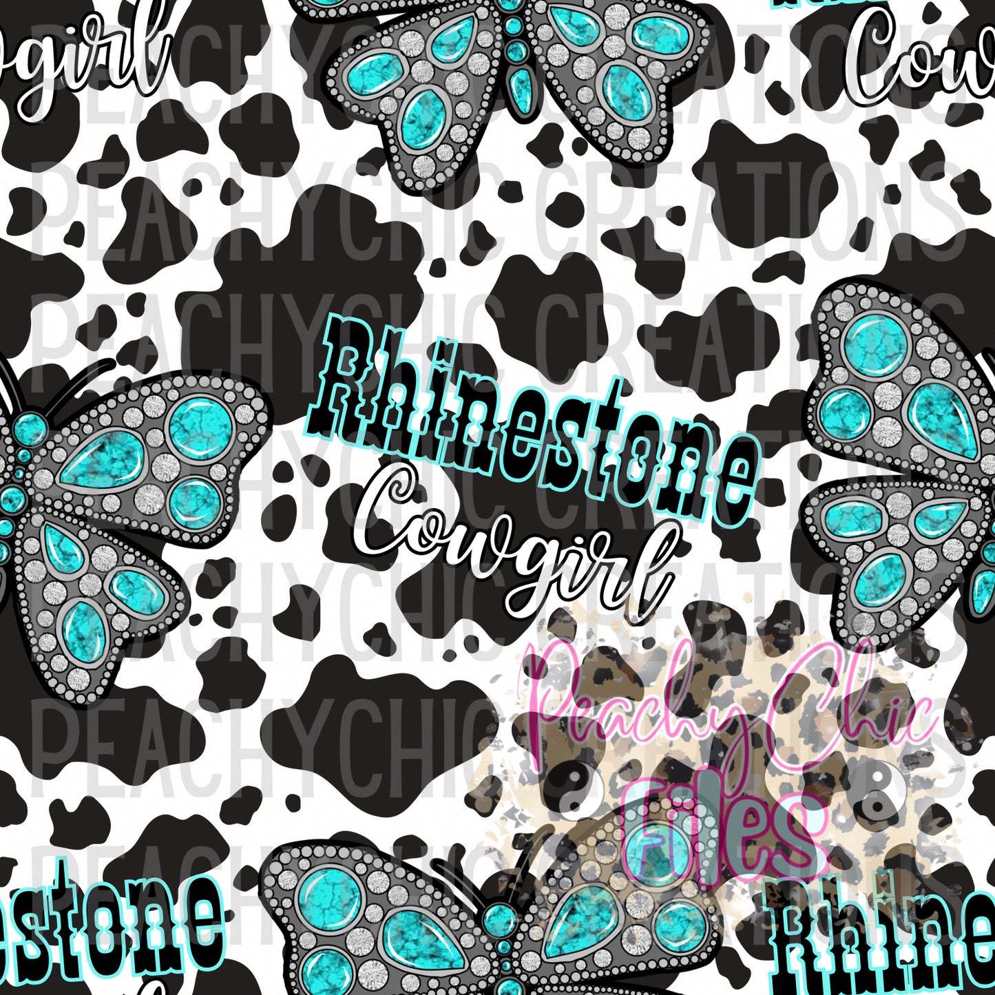 Rhinestone cowgirl seamless