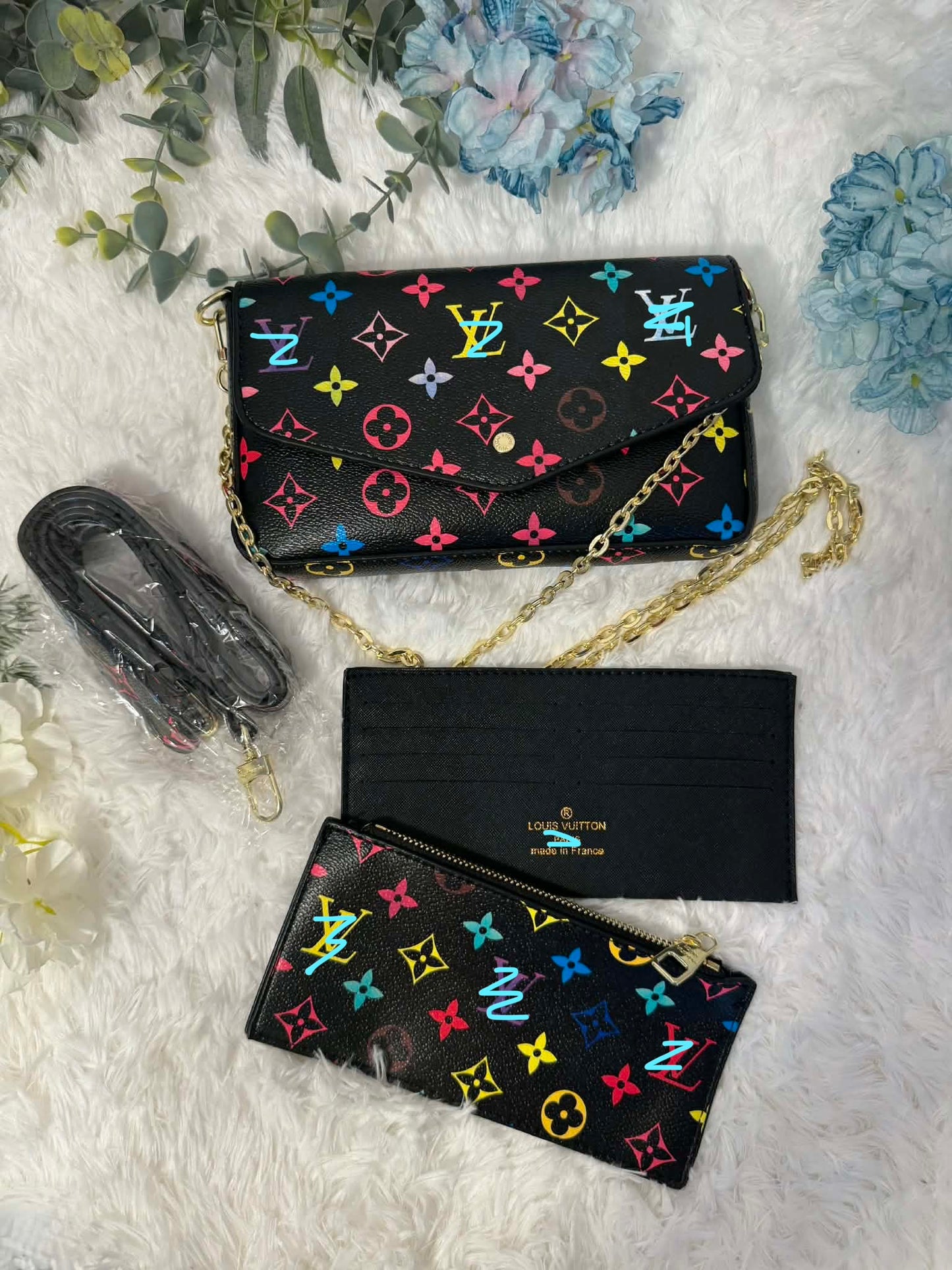 Black Colorful crossbody