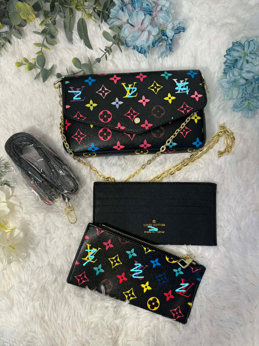Black Colorful crossbody