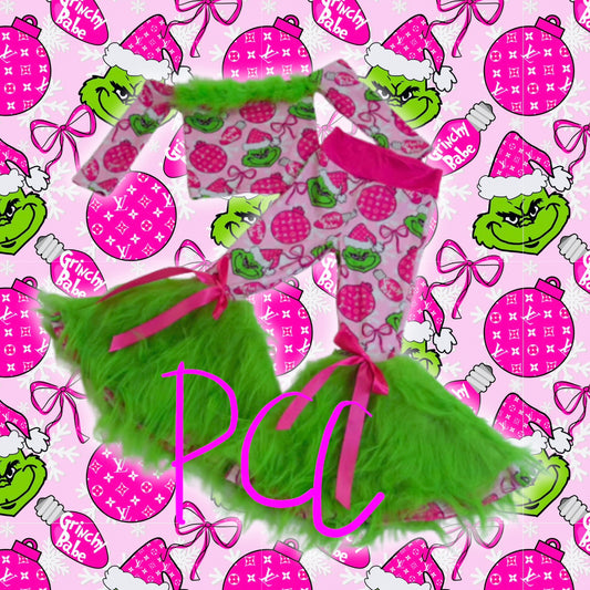 Extra furry green guy set