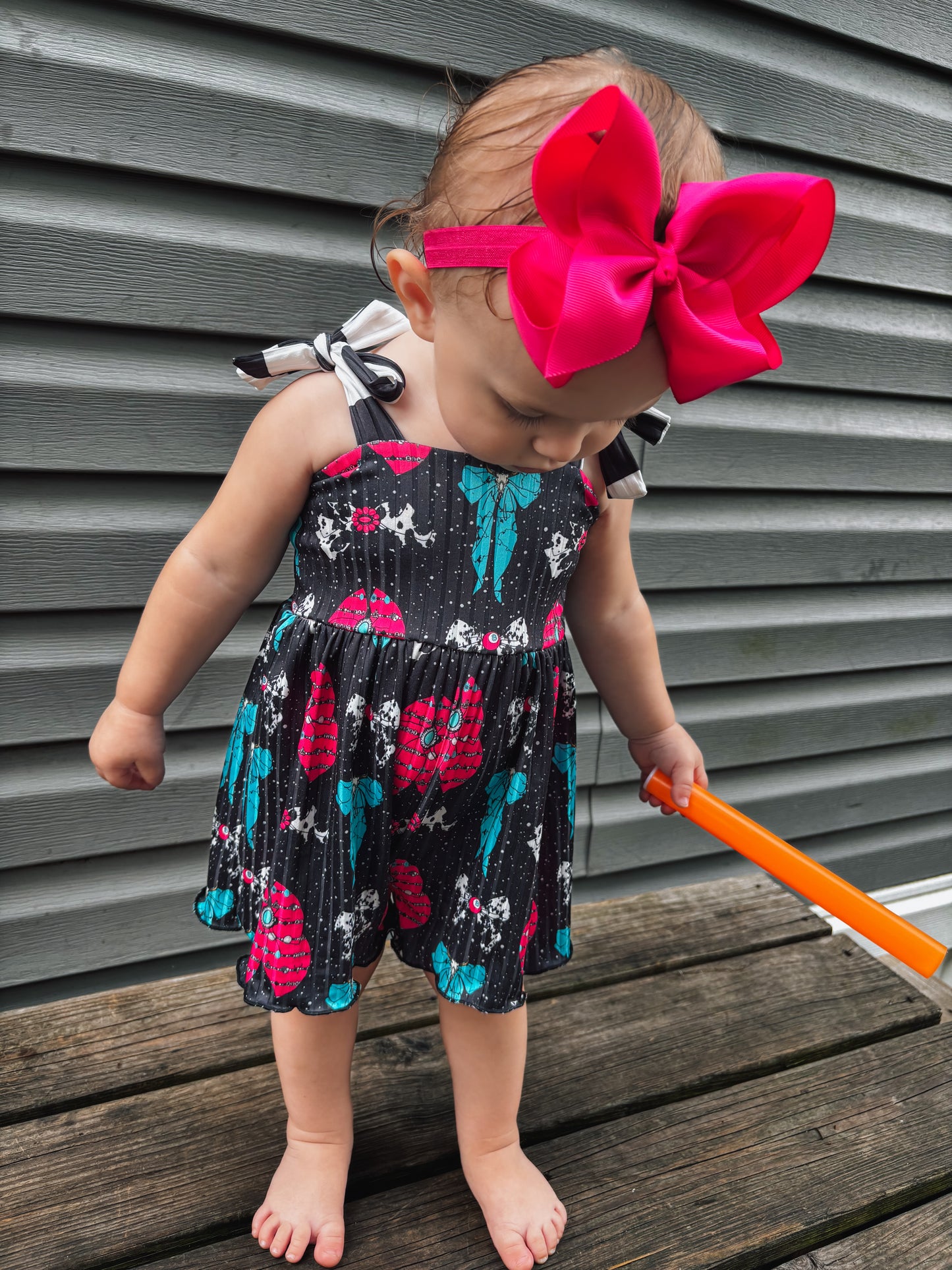 Western bows flora romper