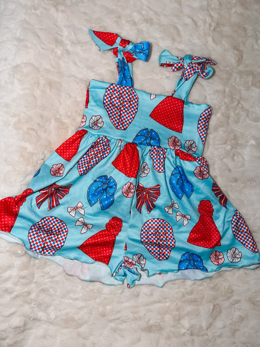Bows FOJ flora romper