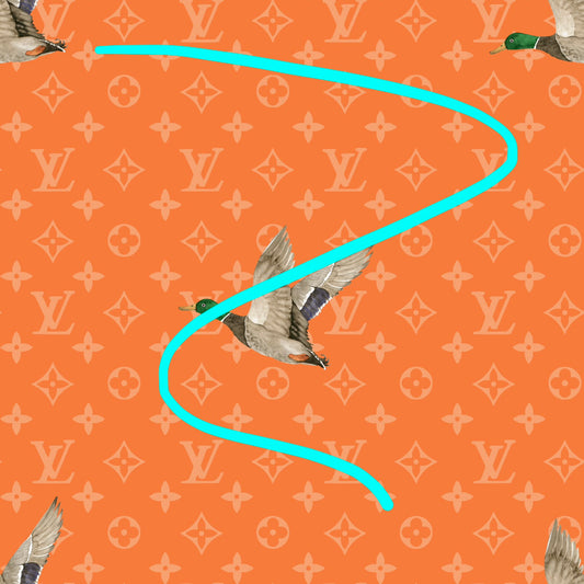 Orange ducks seamless