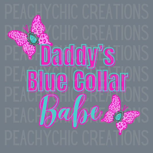 Blue collar babe PNG