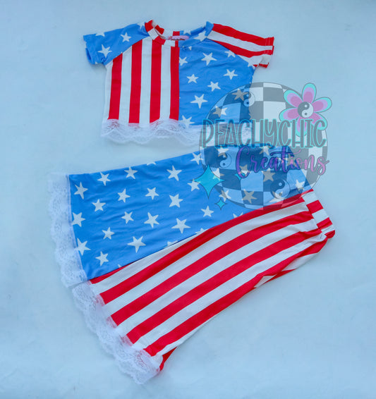 Stars and Stripes lace split set