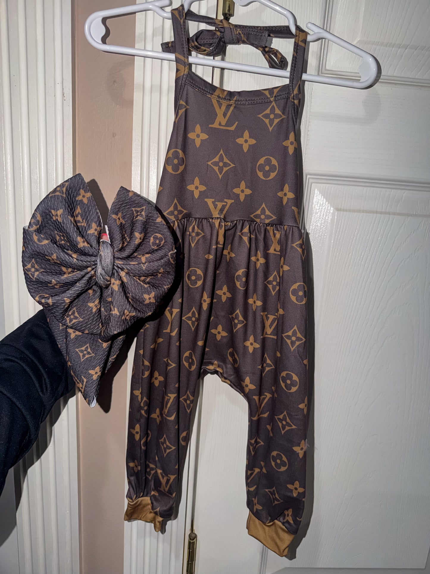 Strappy romper/ messy wrap set
