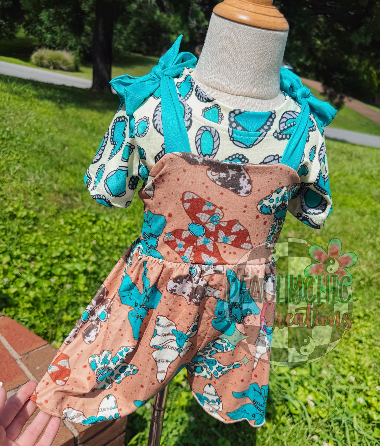 Tee/ flora romper set