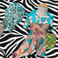 Western tee/ flora romper/ extra messy wrap set